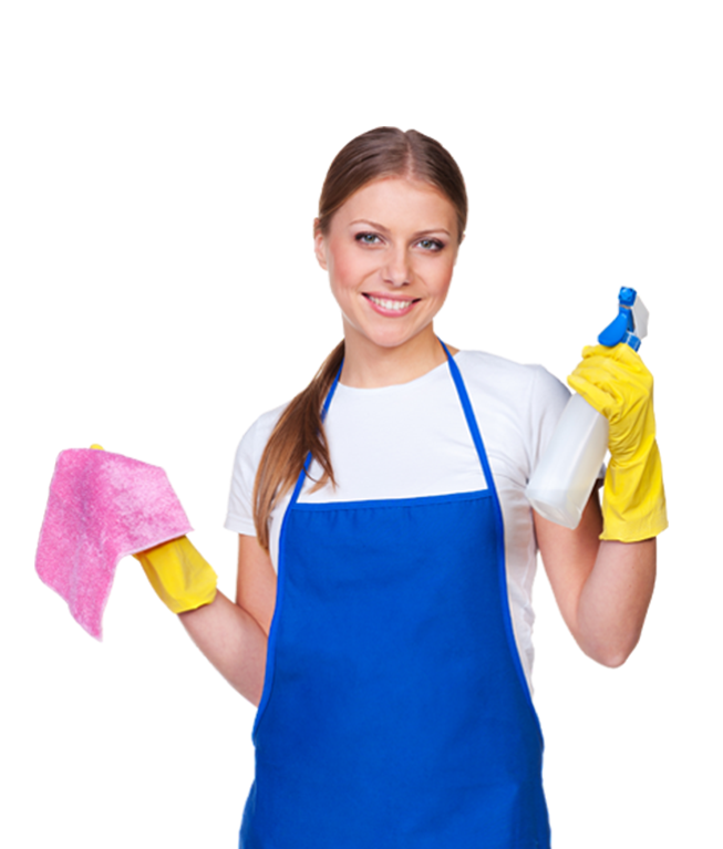 house cleaning worker with apron